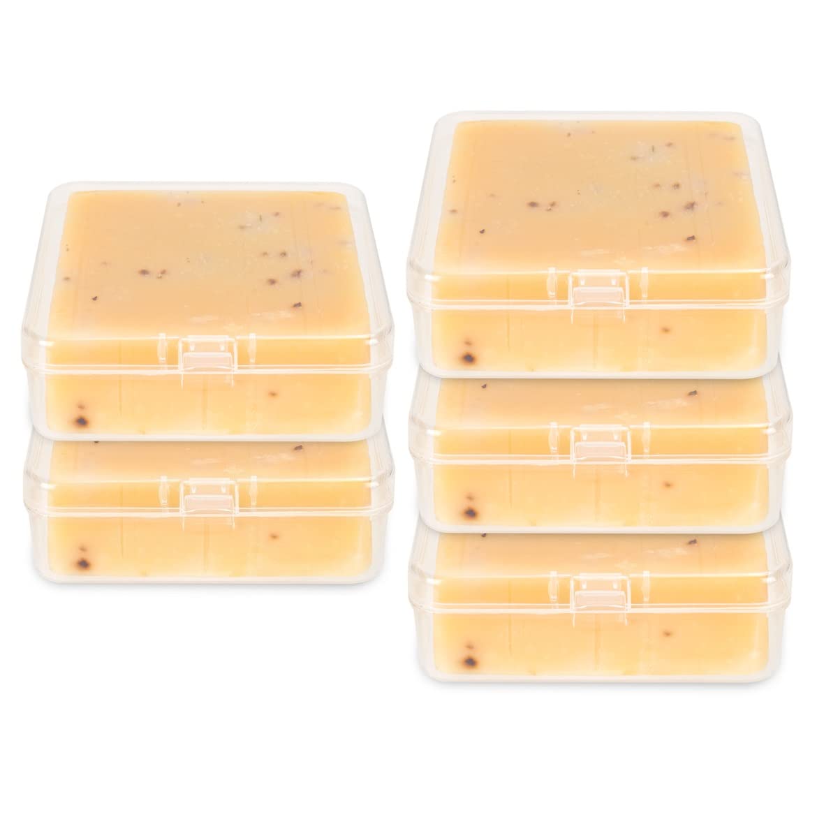 Travel Soap Container Square, Soap Box Holder Portable Storage Rack for Camping Shower Gym Outdoor Hiking Bathroom Square Soap Dish Elimeta (3, Clear)