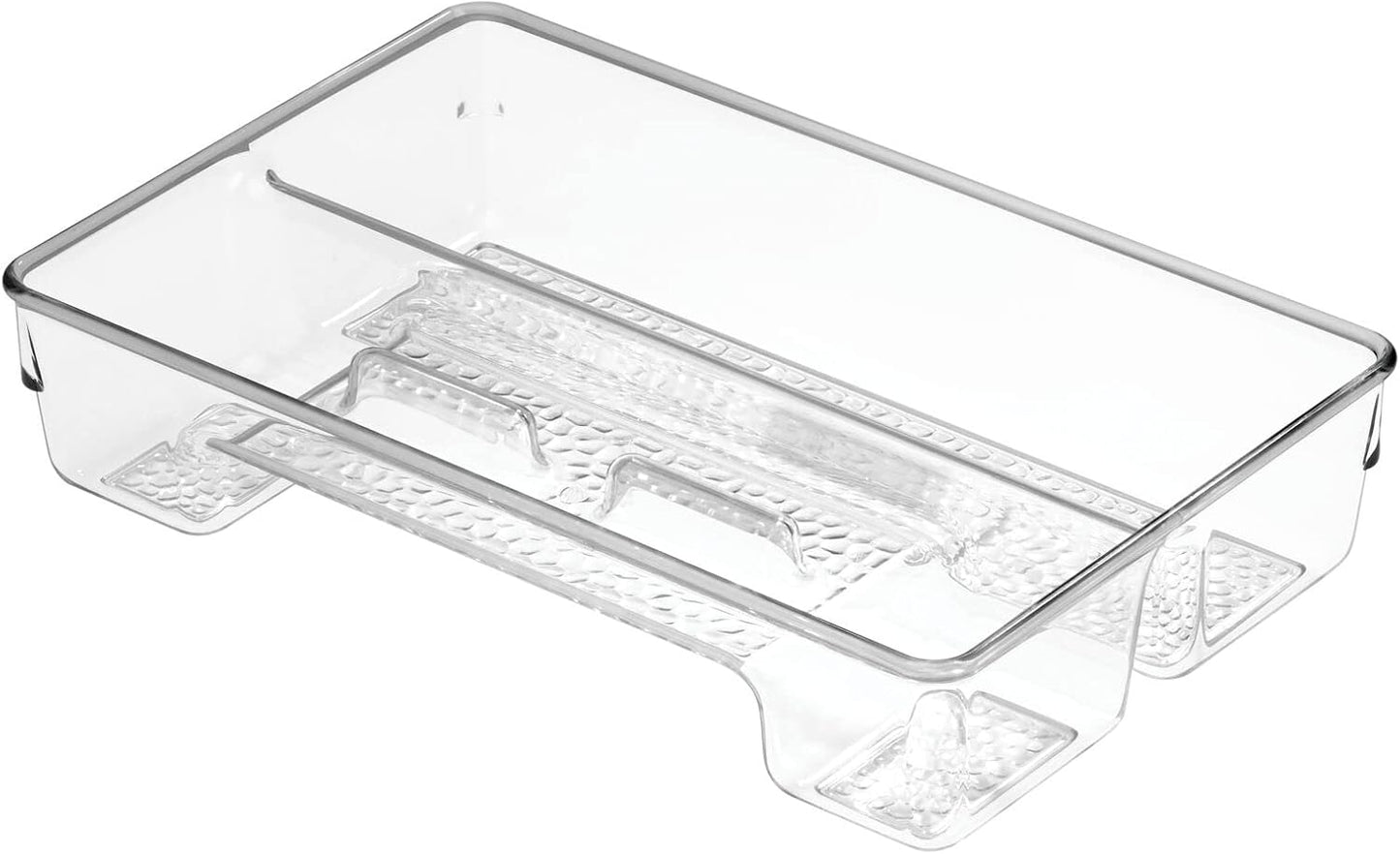 mDesign Plastic Toothbrush Holder, Storage Organizer Bin for Bathroom Vanity, Drawer, Cabinet, Closet - Holds Electric Spin Toothbrush, Toothpaste, Dental Floss Picks, Teeth Whitening Strips - Clear
