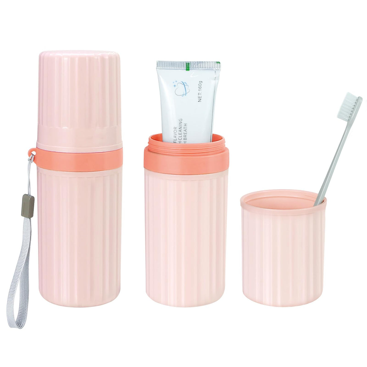 Mulbozy 4 Packs Portable Travel Toothbrush Case, Breathable Plastic Toothbrush Holder for Home, Travel, Business, Camping, School