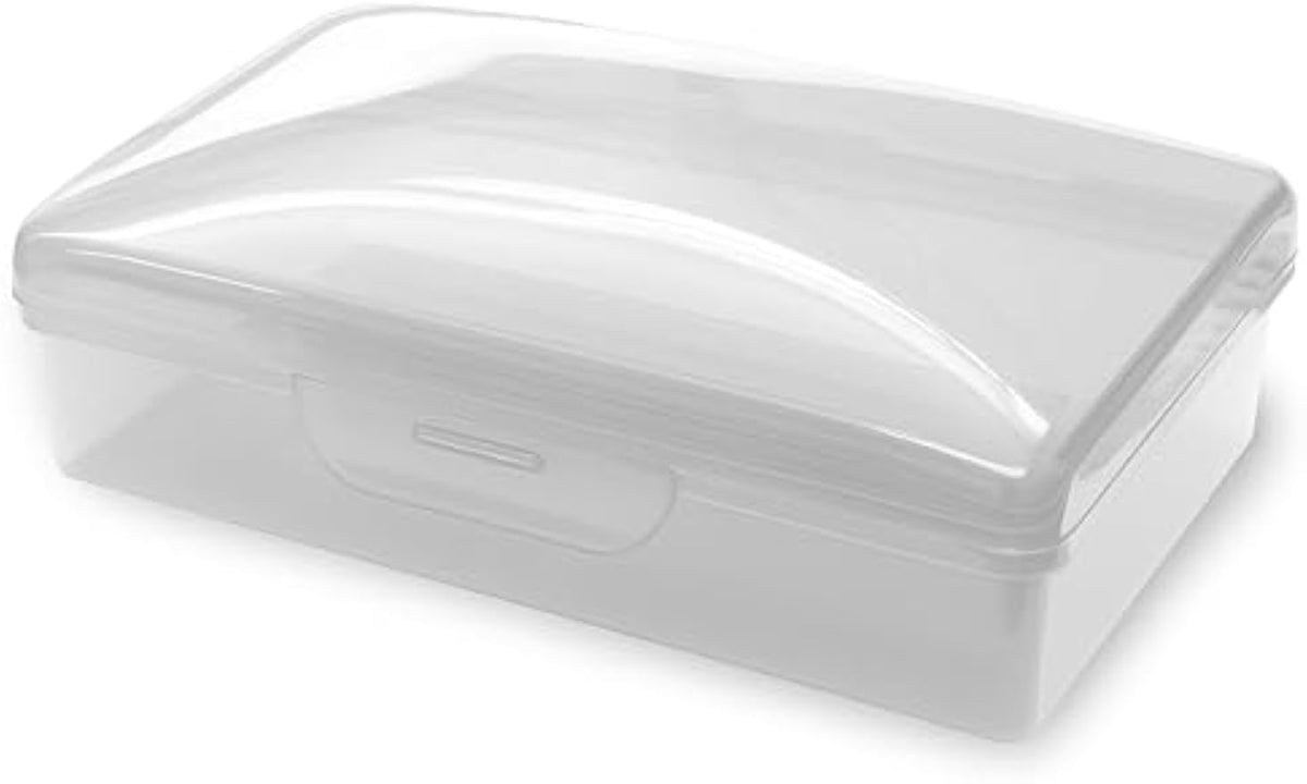 American Comb Travel Soap Box with lid - Clear White - Perfect for Traveling, Gym, or Storage. Made in The USA.