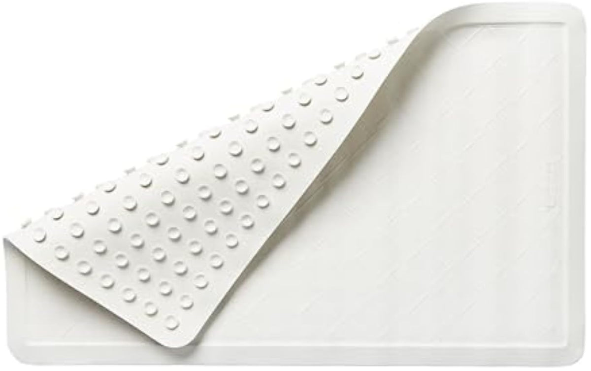 Rubbermaid Commercial Products Safti-Grip Bath Mat, Medium, White, Suction-Backed, Non-Slip for Commercial/Residential Use for Shower Stall/Bathtub/Bathroom