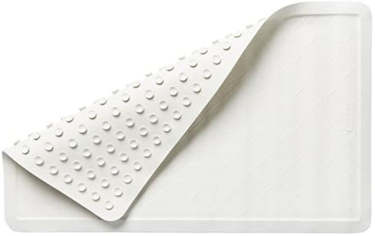 Rubbermaid Commercial Products Safti-Grip Bath Mat, Medium, White, Suction-Backed, Non-Slip for Commercial/Residential Use for Shower Stall/Bathtub/Bathroom