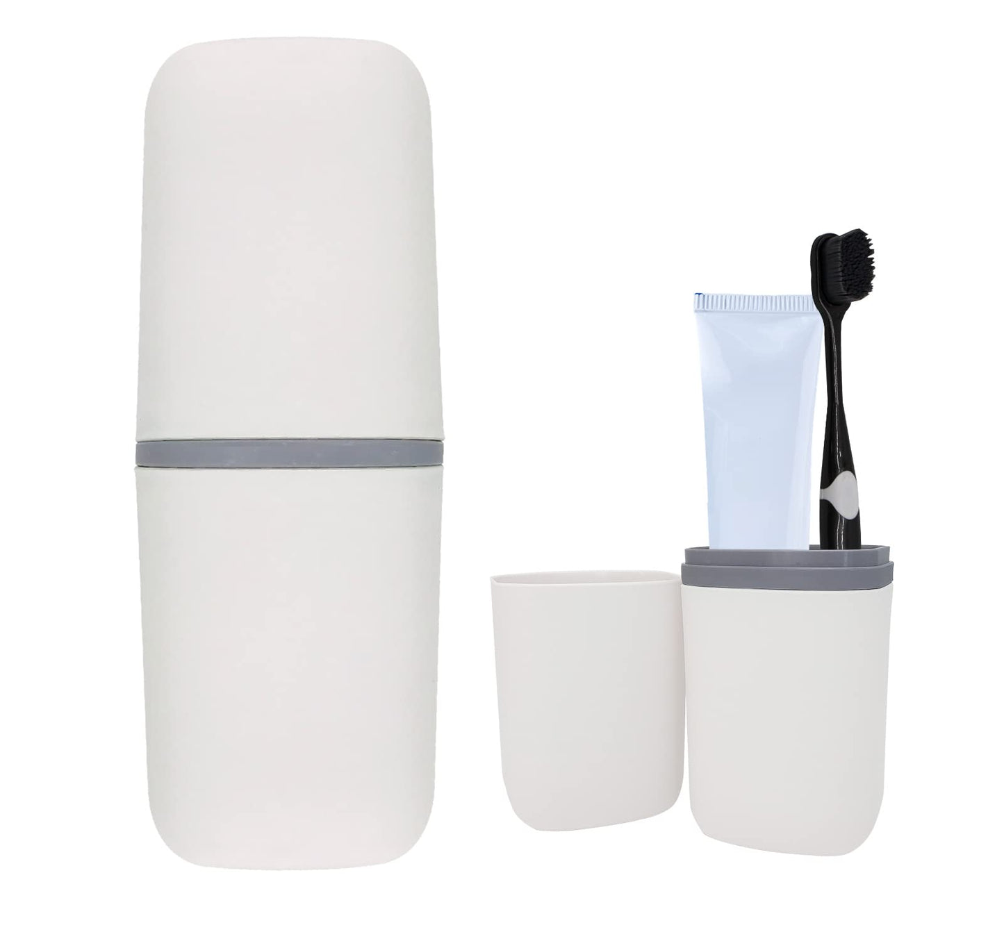 Travel Toothbrush Cup Case, Toothbrush Travel Container Portable Travel Toothbrush Holder Toothpaste Storage for School Camping Business Trip Bathroom