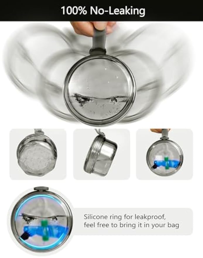 Leakproof Denture Case Denture Soaking Cup False Teeth Container, Dental Denture Bath Holder Storage Box Retainer Cleaner Case for Traveling - Leak Proof and Lid Waterproof - Transparent Black