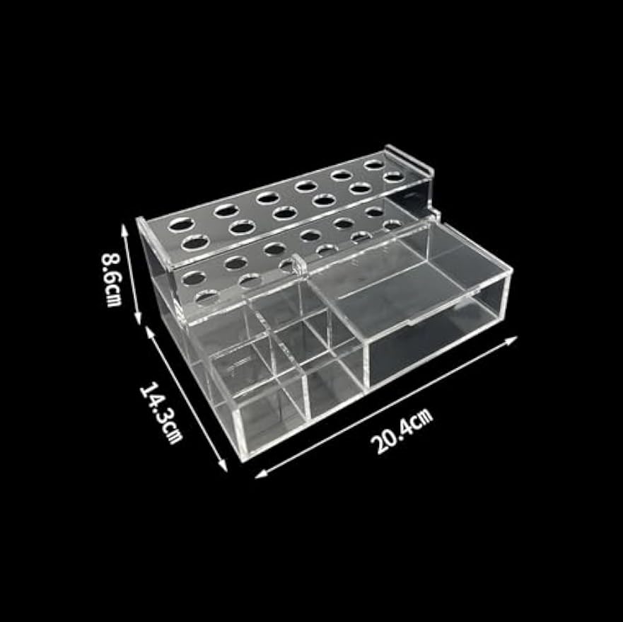 Dental Syringe Acrylic Organizer, YOUYA DENTAL Multi-Function Acrylic Dental Composite Organizer Transparent Resin Holder Applicator for Resin Adhesive Syringes Brush Dispenser Placement Rack (Medium)