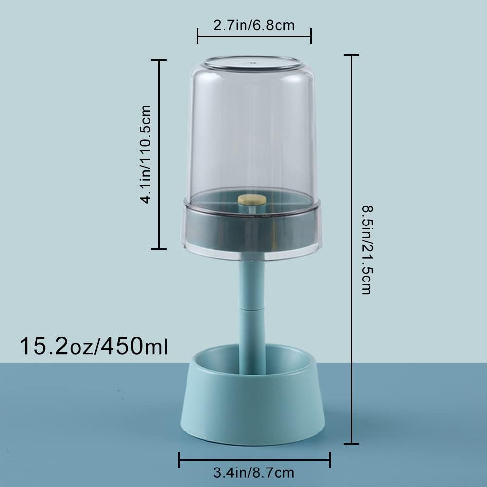Toothbrush Holder Stand with Covered Cup/Cover, 3-Slot Organizer, Blue | Toothpaste Holder Stand Compatible with Regular Toothbrushes, Travel Hotel Bathroom Dental Storage Organizer for Toothpaste