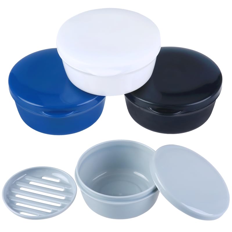 4Pcs Travel Soap Container, Portable Soap Box, Plastic Leakproof Soap Case | Soap Bar Holder, Camping, Bathroom Shower Gym Hiking Traveling