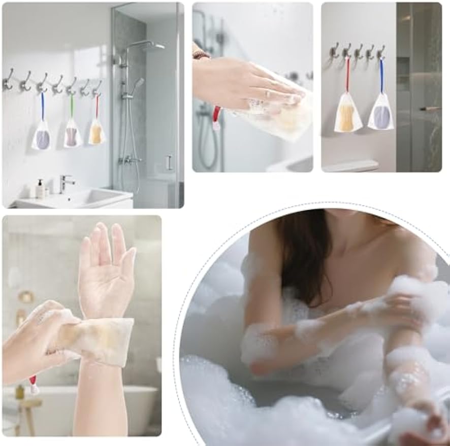 10PCS Mesh Soap Bag, Exfoliating Soap Saver Pouch, Foam Net Soap Saver, Soap Bag Soft for Shower with Drawstring