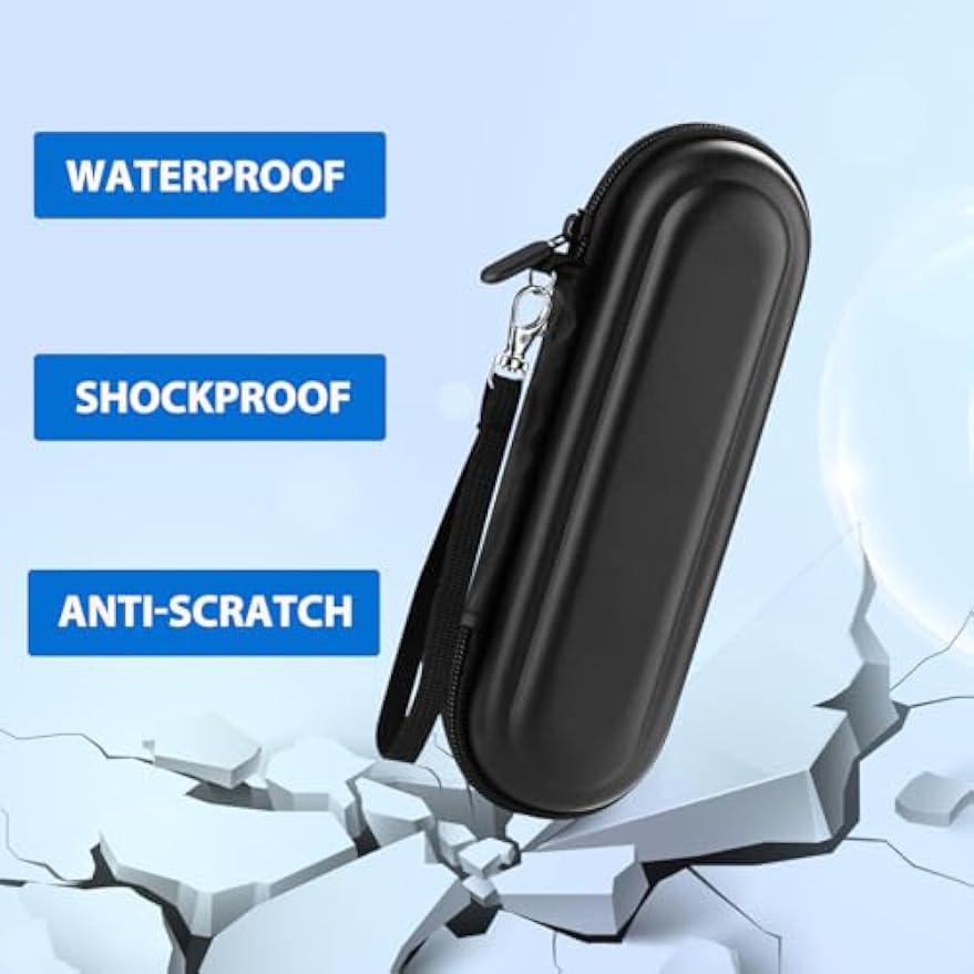 Toothbrush Travel Case for Oral B/Oral-B Pro 1000 1500 5000 7000 & Philips Sonicare 4100 1100 5300 5100 6100/iO Electric Toothbrush, Hard Protective Storage Bag (Black)
