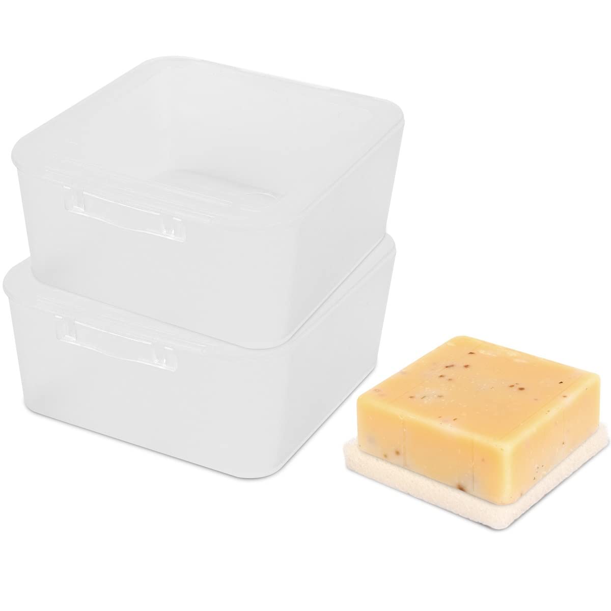 Soap Case Box, Vonpri Soap Dish Storage Holder for Shower Home Outdoor Traveling (1Pc Clear)