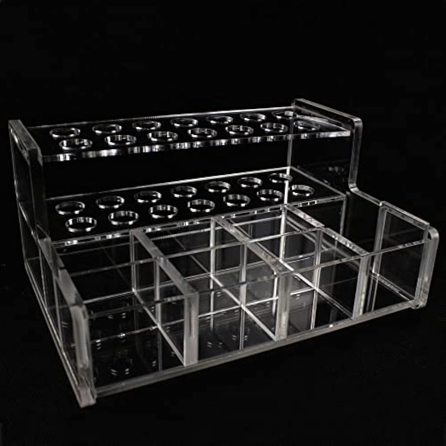 Dental Acrylic Organizer Case Resin Composite Dispenser Syringe Brush Stand Holder Dental Cement Organizer