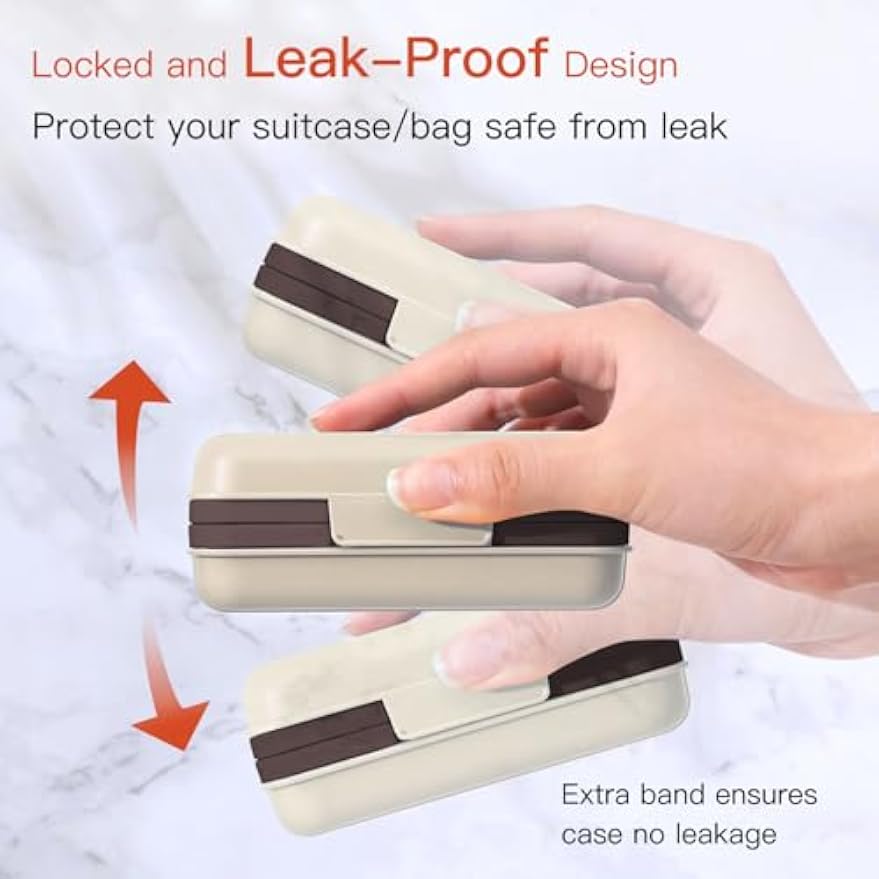Quatish Leakproof Bar Soap Holder Dish with Lid for Shower, Portable 1 Pack Travel Soap Case Box for Gym, Camping, Hiking, Outdoor Use, Travel Size Toiletries Essentials, Keeps Soap Dry, Brown