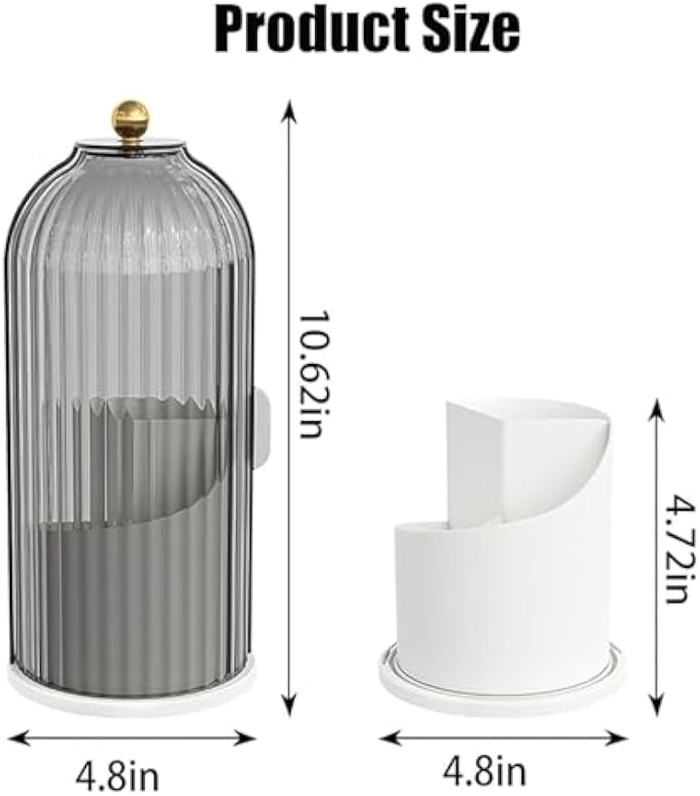 Concealed Toothbrush Holder, Rotating Bathroom Organizer Countertop | Toothbrush and Toothpaste Holders with Cover, Waterproof and Dustproof, 360° Rotating Base, for Bathroom Countertop