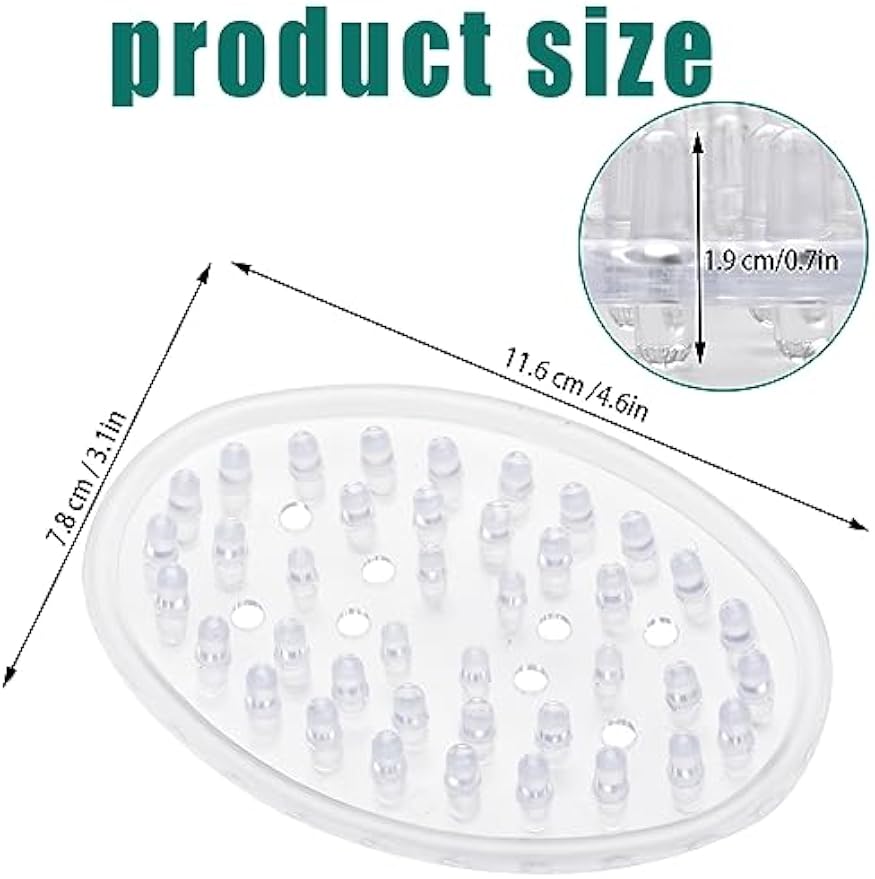 2 Pieces Plastic Soap Dish Clear Bar Holder Tray Self Draining Soap Saver with Holes Soap Container for Bathroom Counter, Kitchen