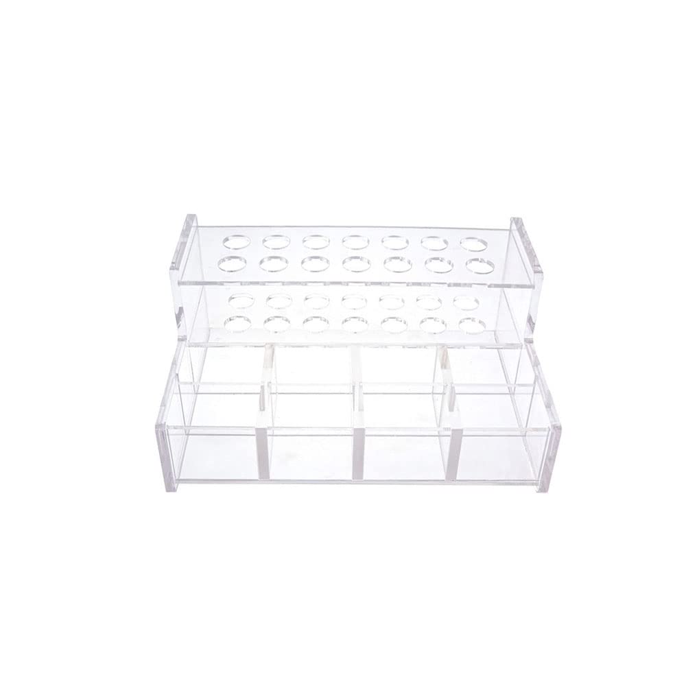 Dental Acrylic Organizer Case Resin Composite Dispenser Syringe Brush Stand Holder Dental Cement Organizer