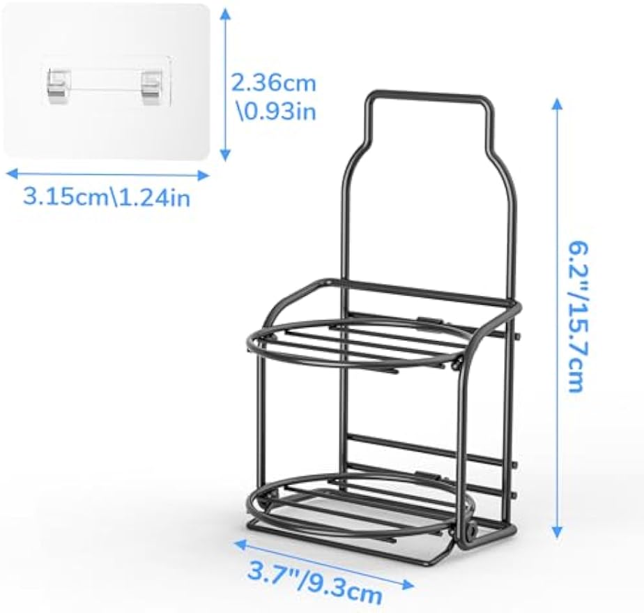 2-Tier Shower Soap Shampoo Bar Holder, Self Adhesive & Freestanding Draining Soap Dish Caddy for Bathroom Kitchen Wall Accesories, Apartment Essentials Decor