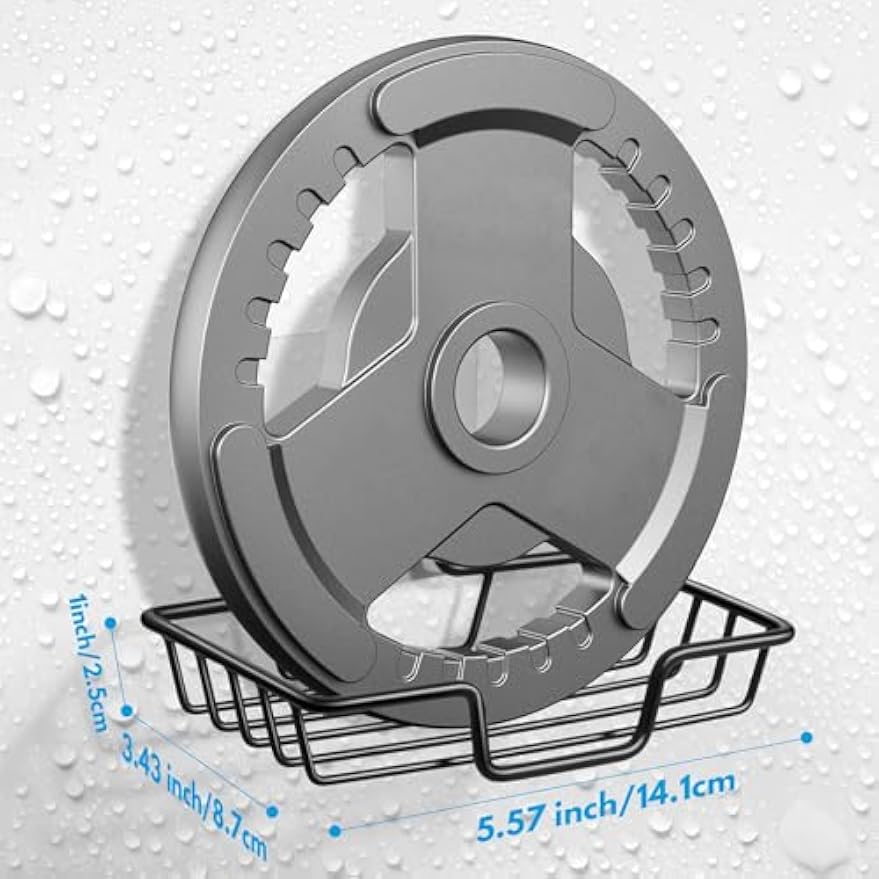Bar Soap Holder for Shower Strong Adhesion & Easy Removal Soap Dish Black | Stainless Steel Sturdy Build Soap Dish for Shower Wall Mounted Soap Caddy Sponge holder for Bathroom & Kitchen Organizer