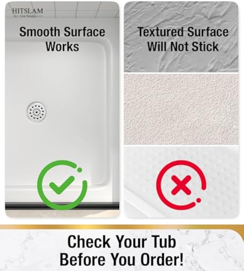 HITSLAM Shower Mat Anti Slip, Square Bath Mat for Tub Non Slip with Suction Cups and Drain Holes, 21x21 Inch Bathroom Shower Stall Floor Mat, Machine Washable, Soft on Feet, Clear