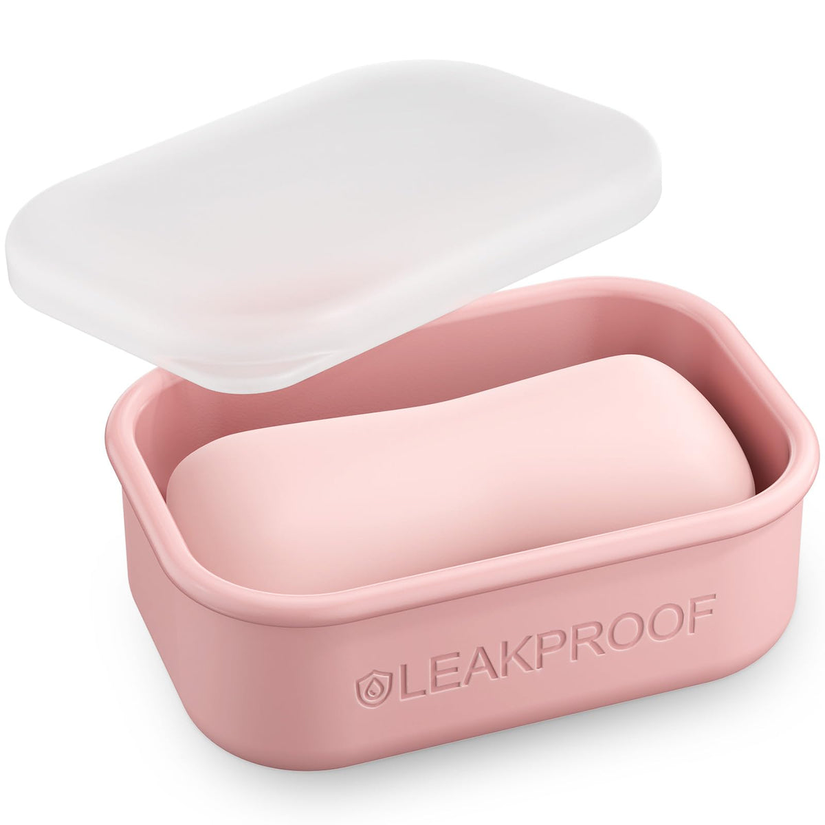Quatish Compact Leakproof Travel Soap Case, Silicone Soap Box with Draining Layer, Enhanced Soap Container, Suitable for Camping, Gym, Bathroom, Outdoor Essentials, Bluegreen