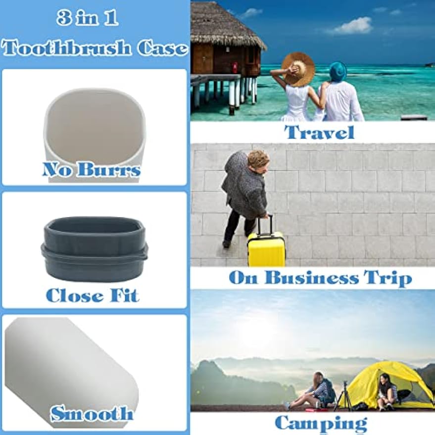 Toothbrush Travel Case, Travel Toothbrush Holder Portable Toothbrush Toothpaste Storage Container for Traveling Business Camping School Bathroom