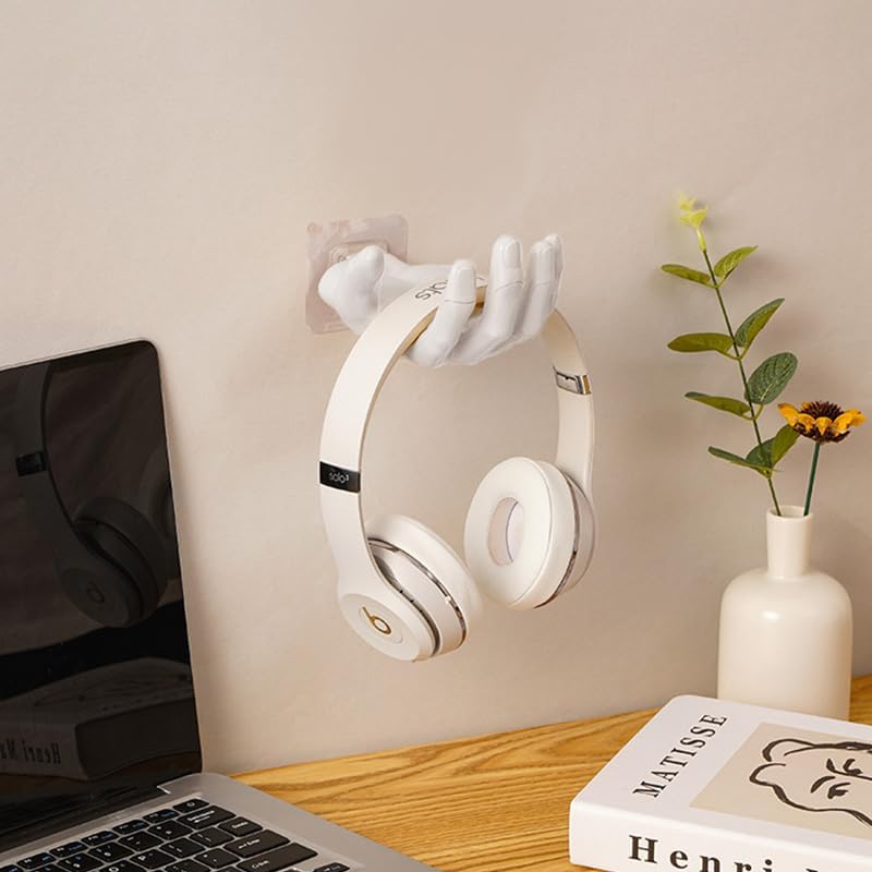 Ximimark 2 pcs Hand Shaped Soap Holder, Wall Mounted Strong Adhesive Hook for Home Storage of Keys and Earphones, Punch-Free Traceless Soap Storage Rack, Bathroom Accessories