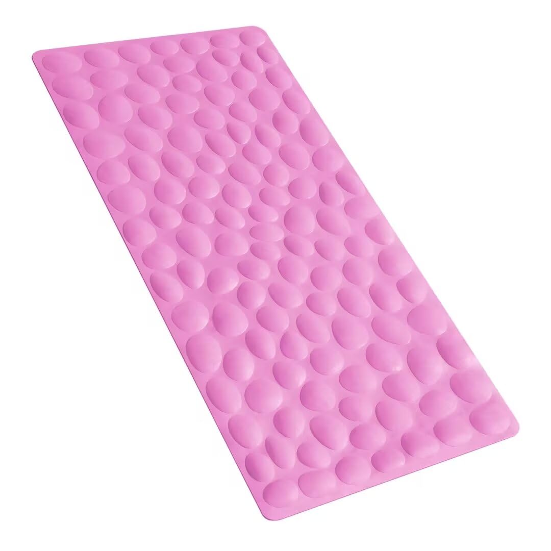 Non-Slip Bathtub Mat OTHWAY Soft Rubber Bathroom Bathmat with Strong Suction Cups (Grey)
