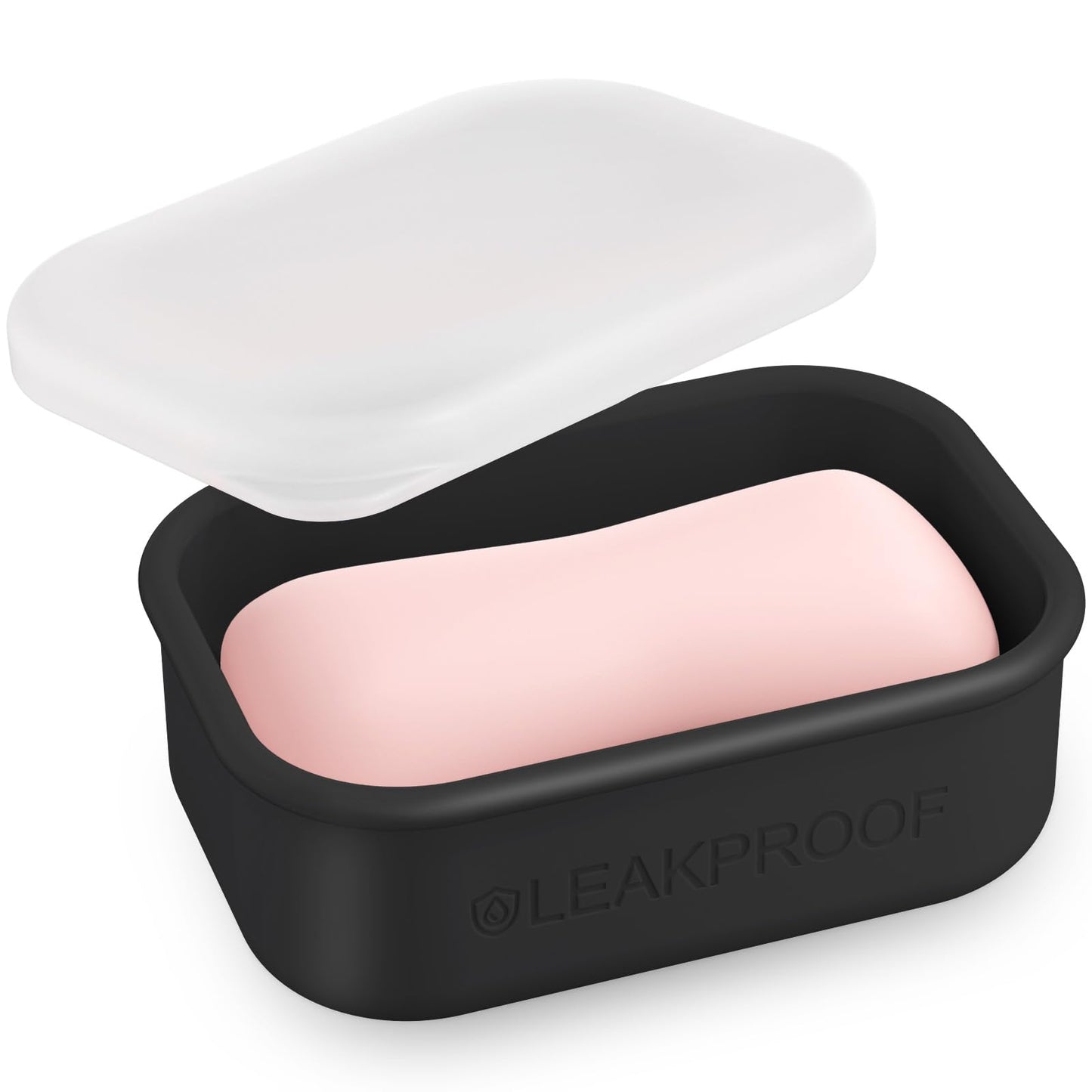 Quatish Compact Leakproof Travel Soap Case, Silicone Soap Box with Draining Layer, Enhanced Soap Container, Suitable for Camping, Gym, Bathroom, Outdoor Essentials, Bluegreen