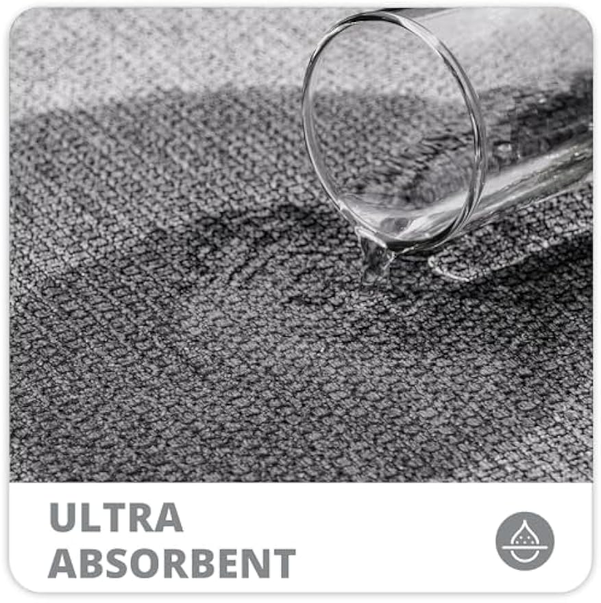 Bath Mat,Ultra Thin Bathroom Rugs,Rubber Bath Mats for Bathroom,No Slip Bath Rugs,Quick Dry,Machine Washable,Low Pile,Absorbent,Shower Outside,Sink,Home Decor Accessories.Grey,1'5"x2'3"(17x27Inch)