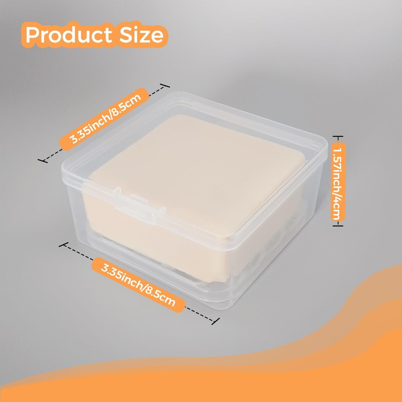 Soap Case Box, Vonpri Soap Dish Storage Holder for Shower Home Outdoor Traveling (1Pc Clear)