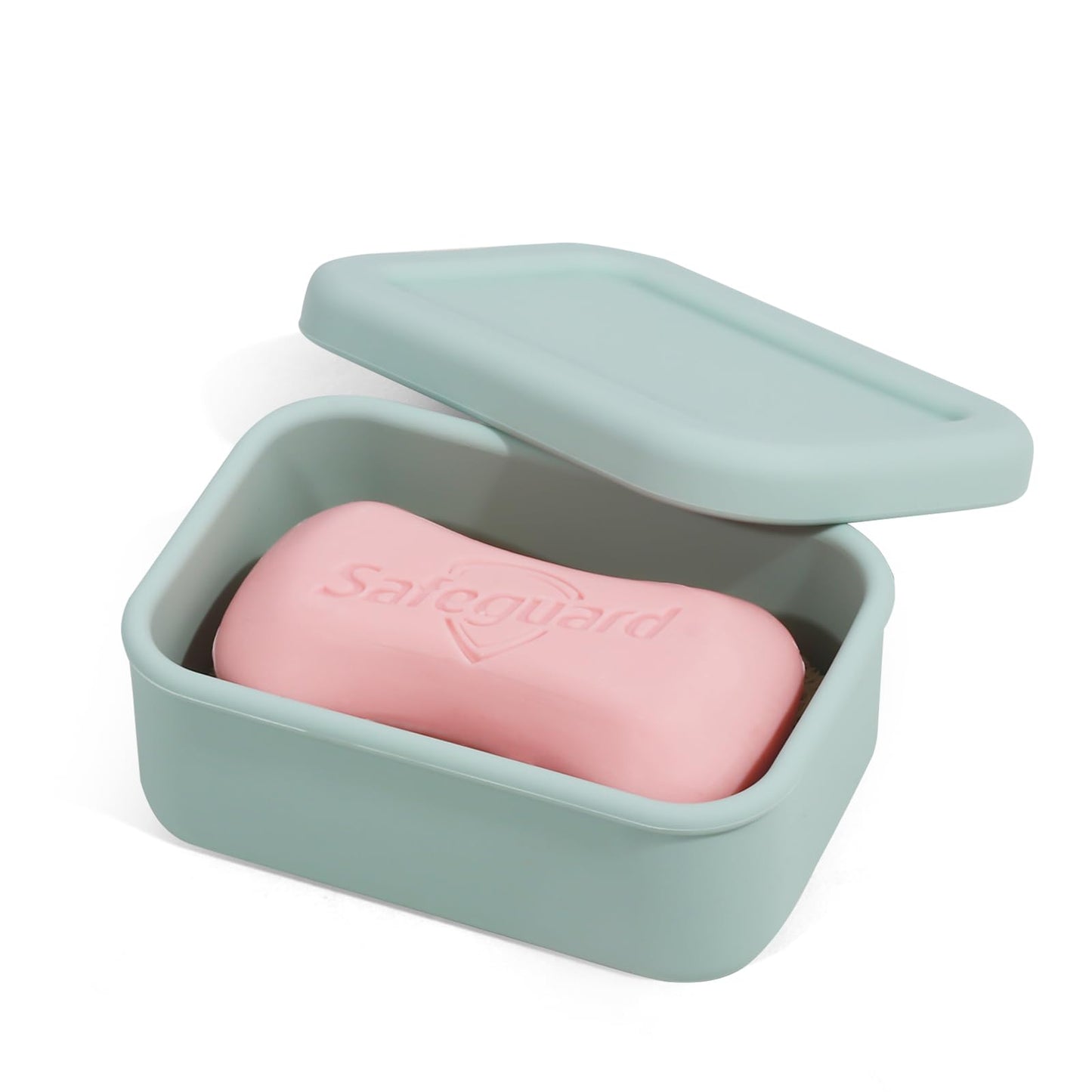 Leak Proof Silicone Travel Soap Case with Draining Tray - Bar Soap Holder for Travel, Gym & Camping - Mess-Free Portable Soap Container for Carry-on Bags (Light Pink)