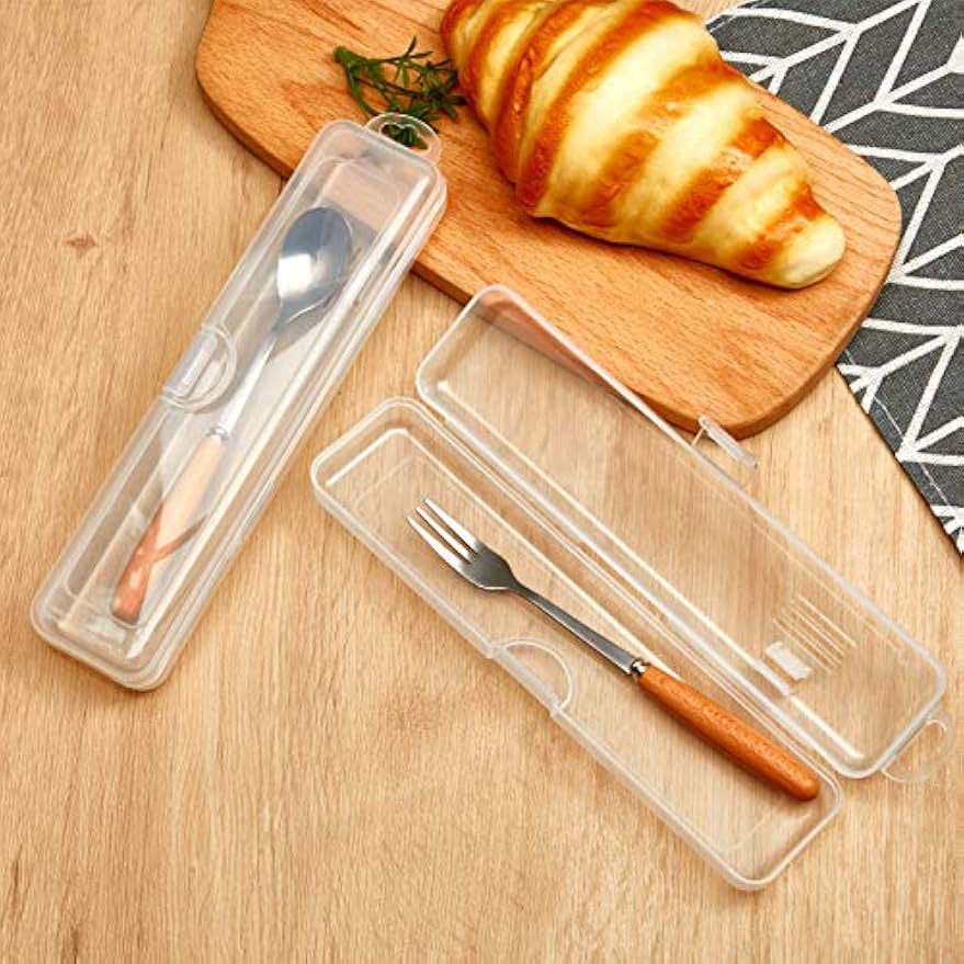 Patelai 2 Pack Toothbrush Case Container for Travel, Clear Portable Holder | Portable Toothbrush Travel Organizer, Fits Toothbrush and Toothpaste, Hard Plastic, Snap Closure, 2 Pack Clear Box