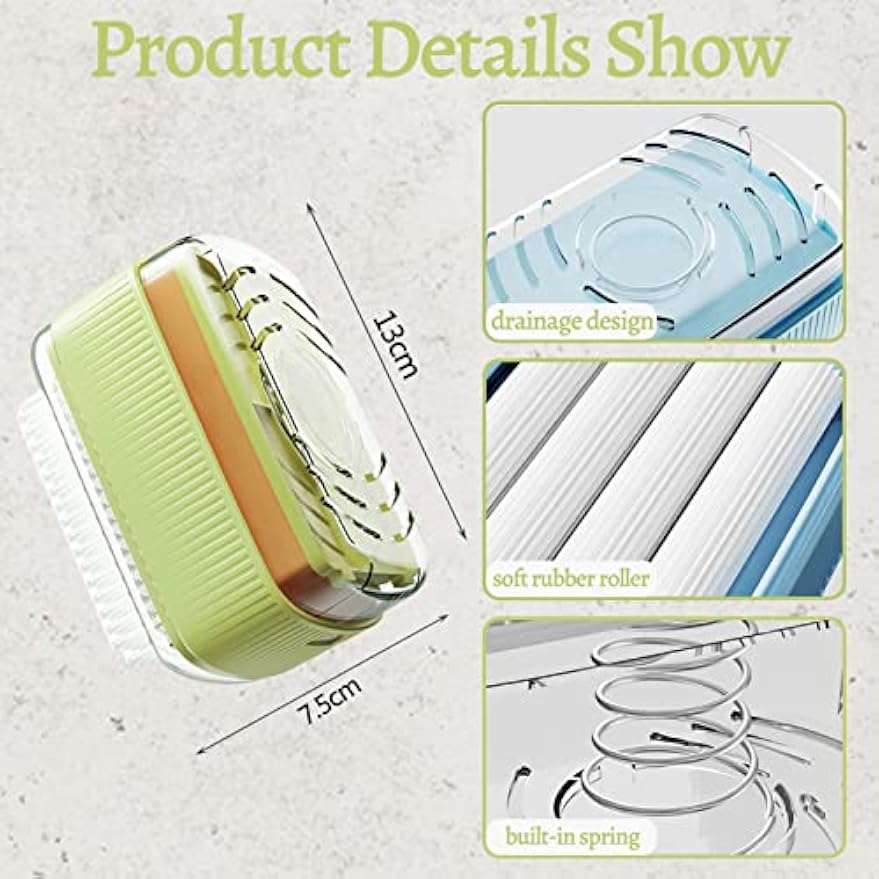Multifunctional Foaming Soap Box for Soap Holder,Laundry Cleaning Brush | Portable Scrubbing Soap Dispenser Roller,Soap Cleaning Storage Foaming Box for Home Bathroom Kitchen