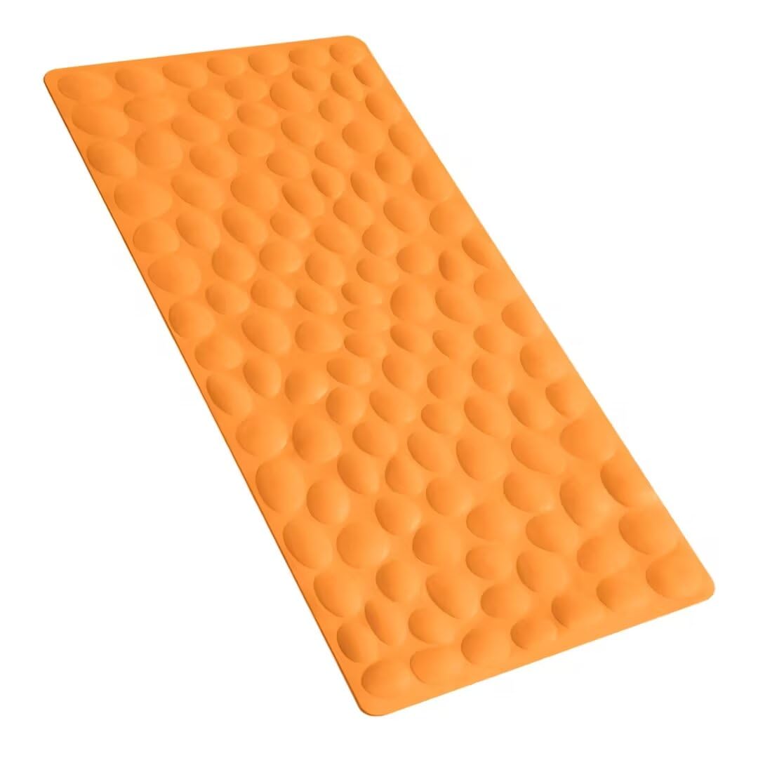 Non-Slip Bathtub Mat OTHWAY Soft Rubber Bathroom Bathmat with Strong Suction Cups (Grey)