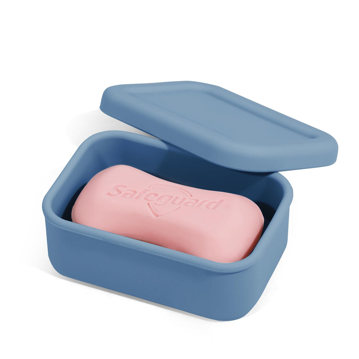 Leak Proof Silicone Travel Soap Case with Draining Tray - Bar Soap Holder for Travel, Gym & Camping - Mess-Free Portable Soap Container for Carry-on Bags (Light Pink)
