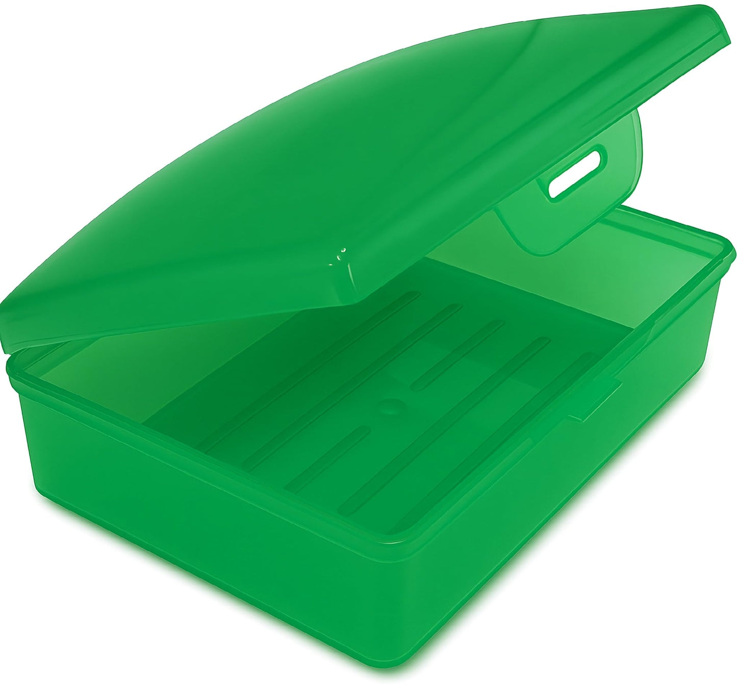 American Comb Travel Soap Box with lid - Clear White - Perfect for Traveling, Gym, or Storage. Made in The USA.