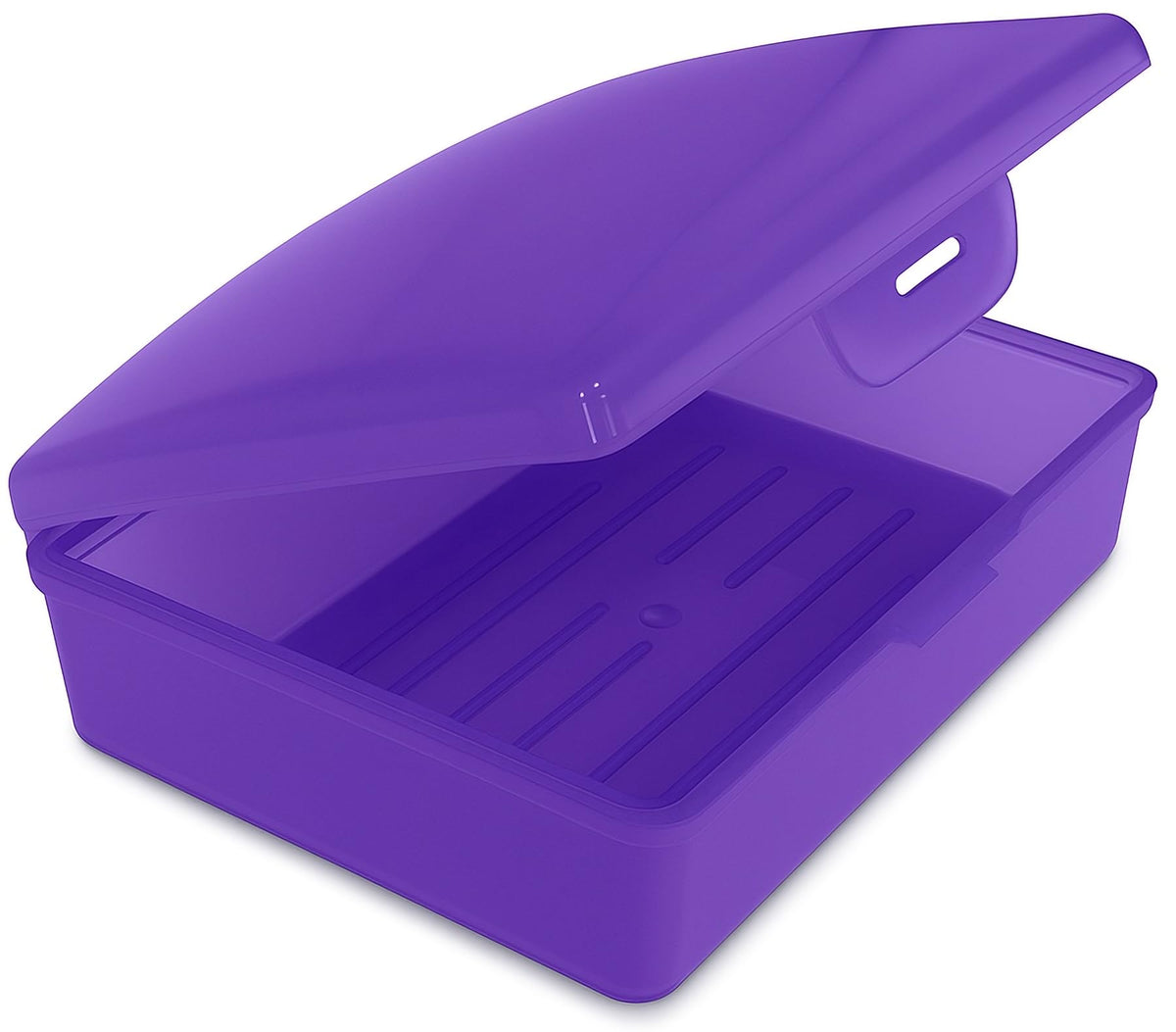 American Comb Travel Soap Box with lid - Clear White - Perfect for Traveling, Gym, or Storage. Made in The USA.
