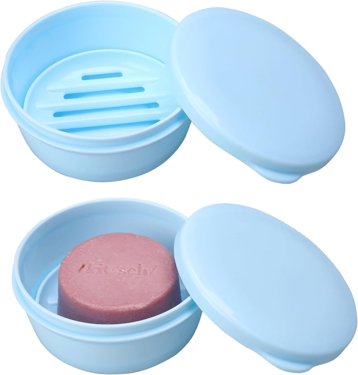 4Pcs Travel Soap Container, Portable Soap Box, Plastic Leakproof Soap Case | Soap Bar Holder, Camping, Bathroom Shower Gym Hiking Traveling