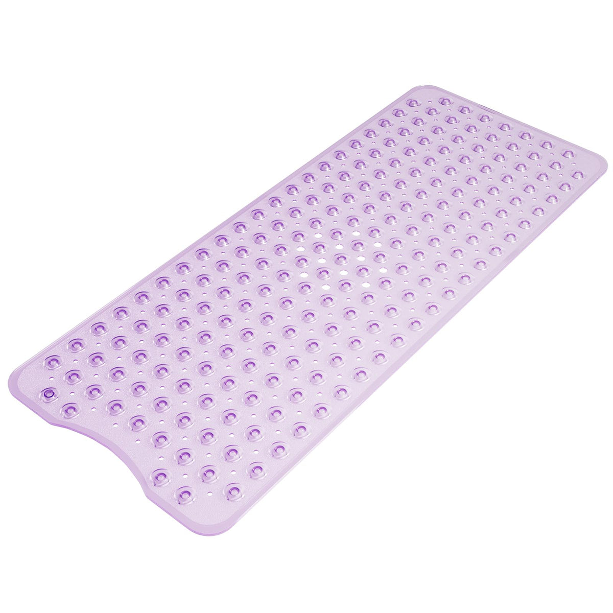 AmazerBath Shower Mat Non Slip 40 x 16 Inches, Bathtub Mat Shower Stall Mats with Suction Cups and Drain Holes, Non Slip Bath Mat for Tub for Elderly & Kids, Clear Blue