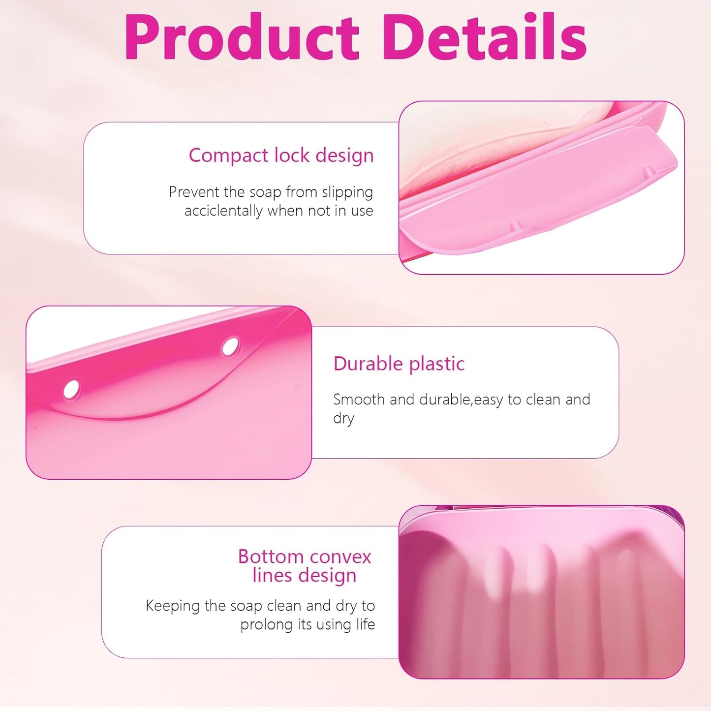 20 Pcs Portable Travel Soap Dish with Lid, Plastic, Rectangular, Colorful, Soap Bar Holders