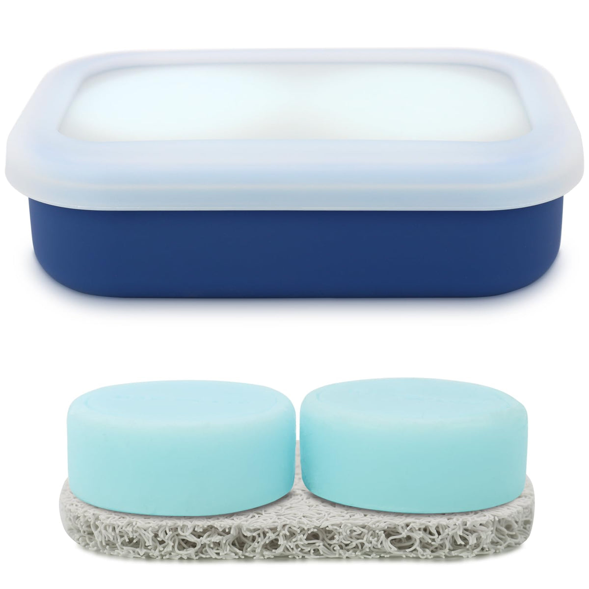 Travel Soap Case, Leak Proof Soap Container, Silicone Soap Box with Drainage Layer, Shatterproof Soap Holder for Travel, Camping, Gym(Off-White, Regular)