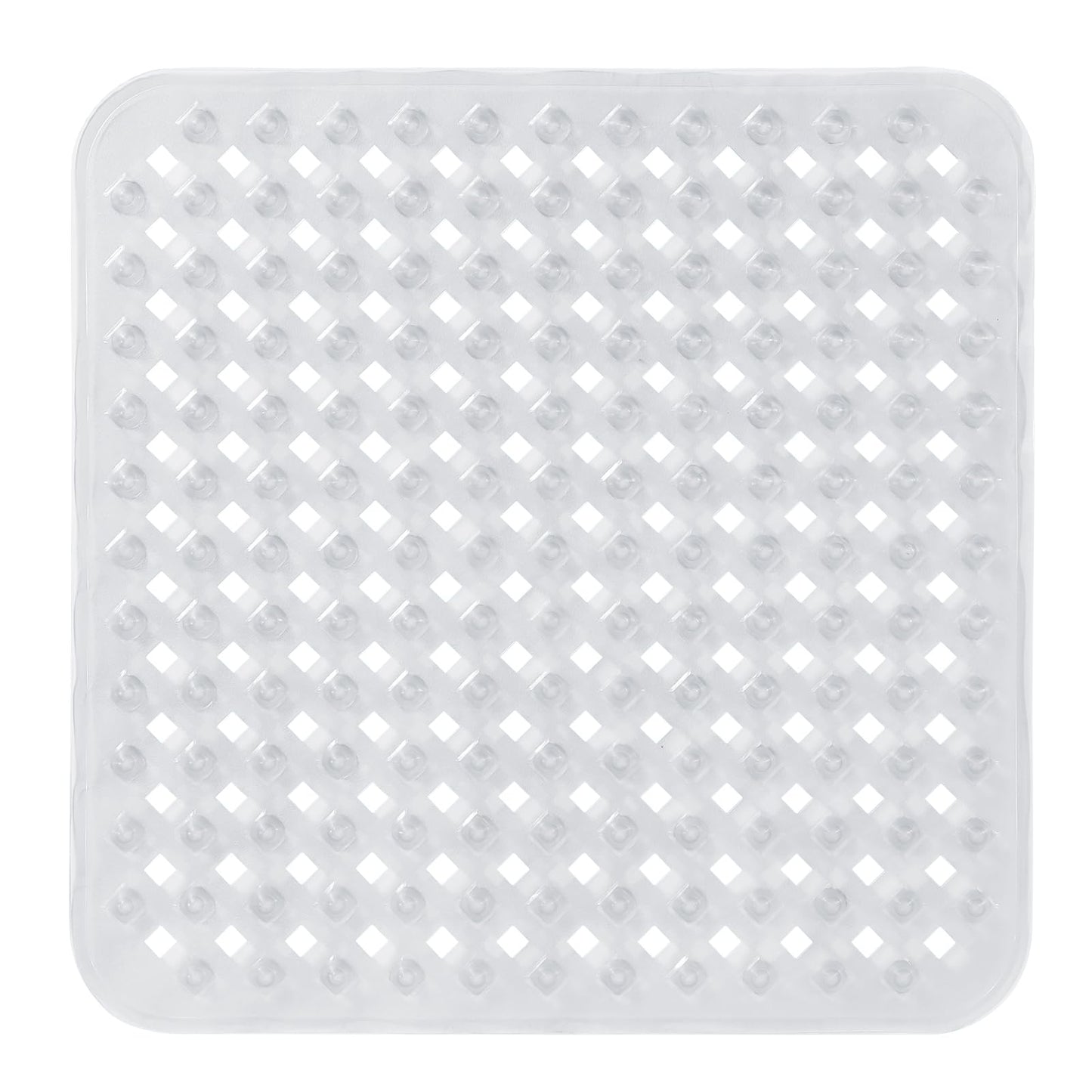 Yimobra Bathtub Mat Non Slip, 35"X16" Shower Mat with Strong Suction Cups & Drain Holes, Long Anti Slip Bath Tub Mat for Inside Shower, Machine Washable Fast Drying, Bathroom Essentials, Clear Blue