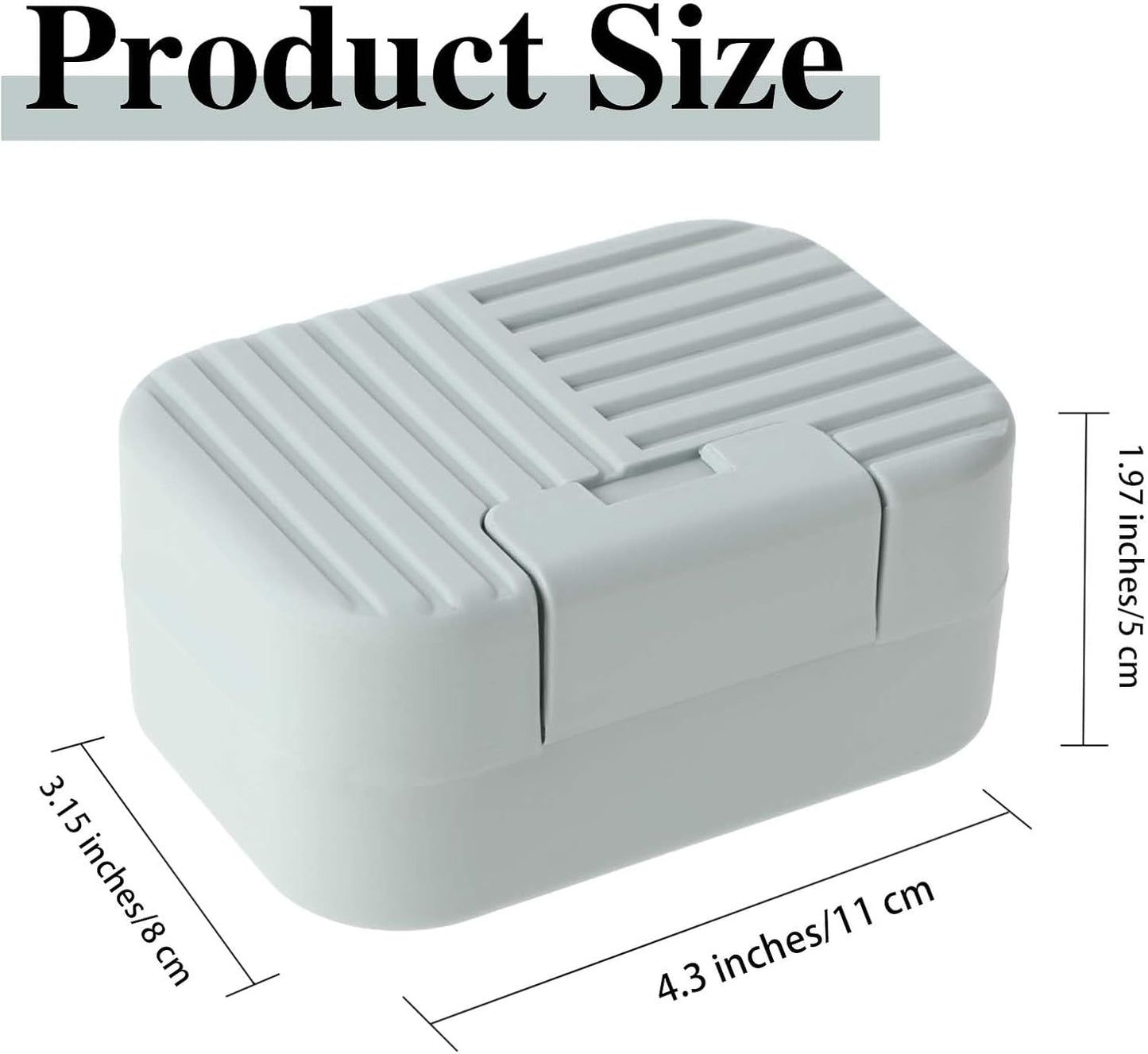 Dimeho 2 Pcs Soap Holder Case Portable Bar Soap Box Plastic Soap Dish | Travel Leakproof Soap Storage Container, with Lid Cover, for Bathroom Shower Kitchen Sink, Travel Camping Hiking Gym Outdoor