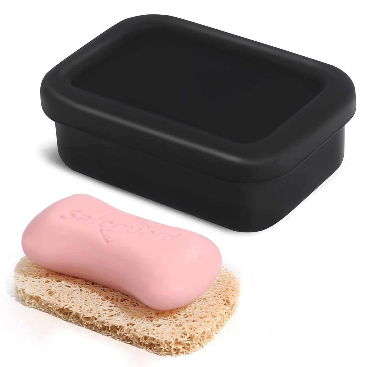 Leak Proof Silicone Travel Soap Case with Draining Tray - Bar Soap Holder for Travel, Gym & Camping - Mess-Free Portable Soap Container for Carry-on Bags (Light Pink)
