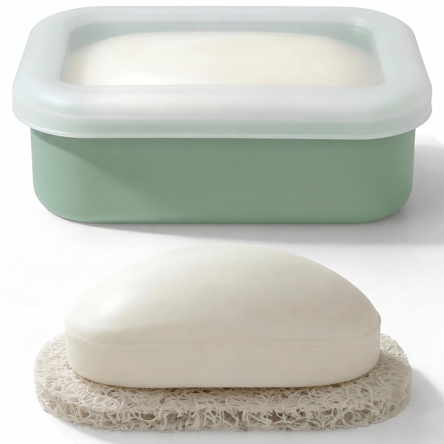 AIMAIAIMAI Compact Leakproof Silicone Travel Soap Case, Portable Soap Container with Drainage Layer - 2026 Travel Essentials for Camping, Gym & Shower (Blue)