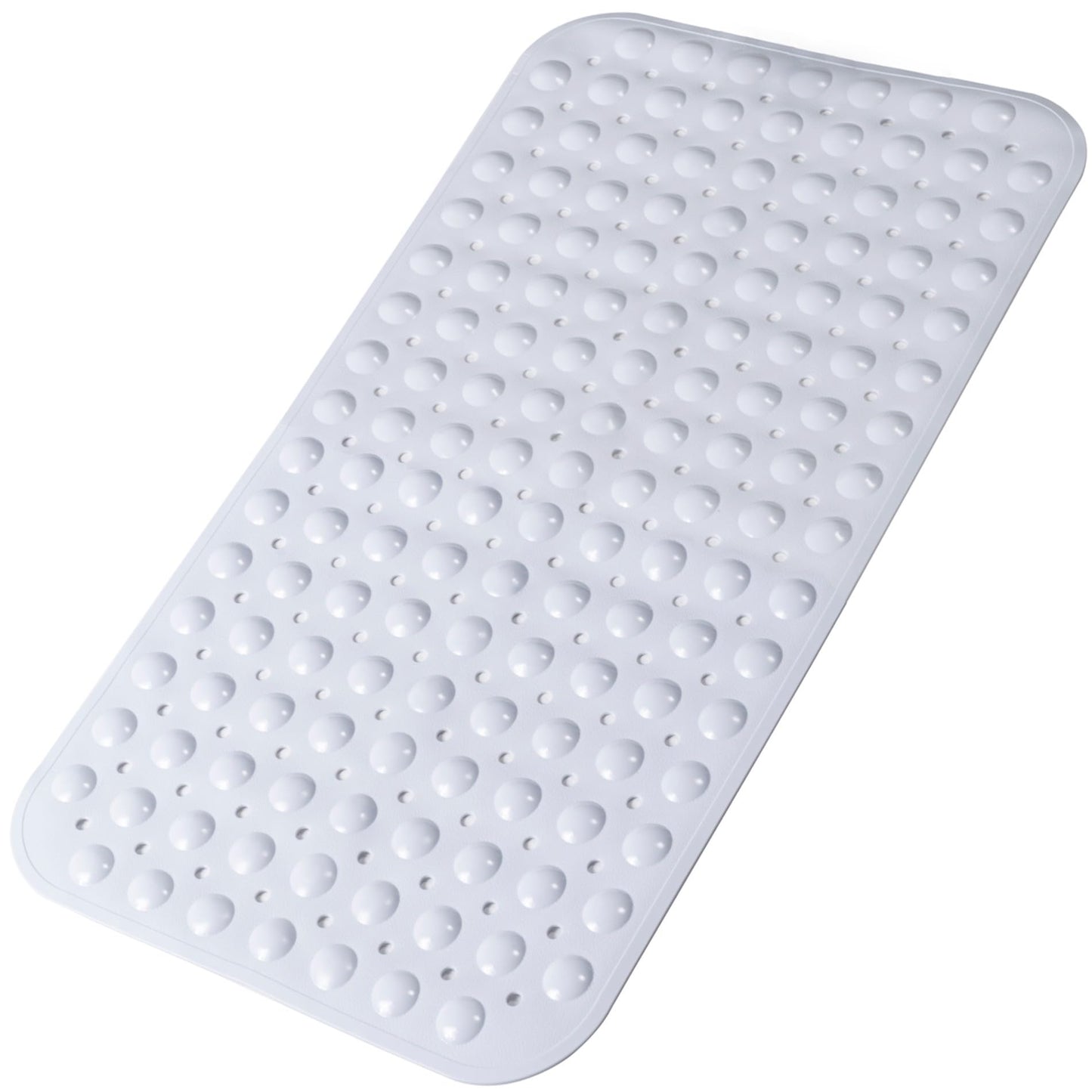 Bathtub and Shower Mats, 28 x 15 Inch Non-Slip Bath Mat, Machine Washable Bath Tub Mat with Suction Cups & Drain Holes for Bathroom, Beige
