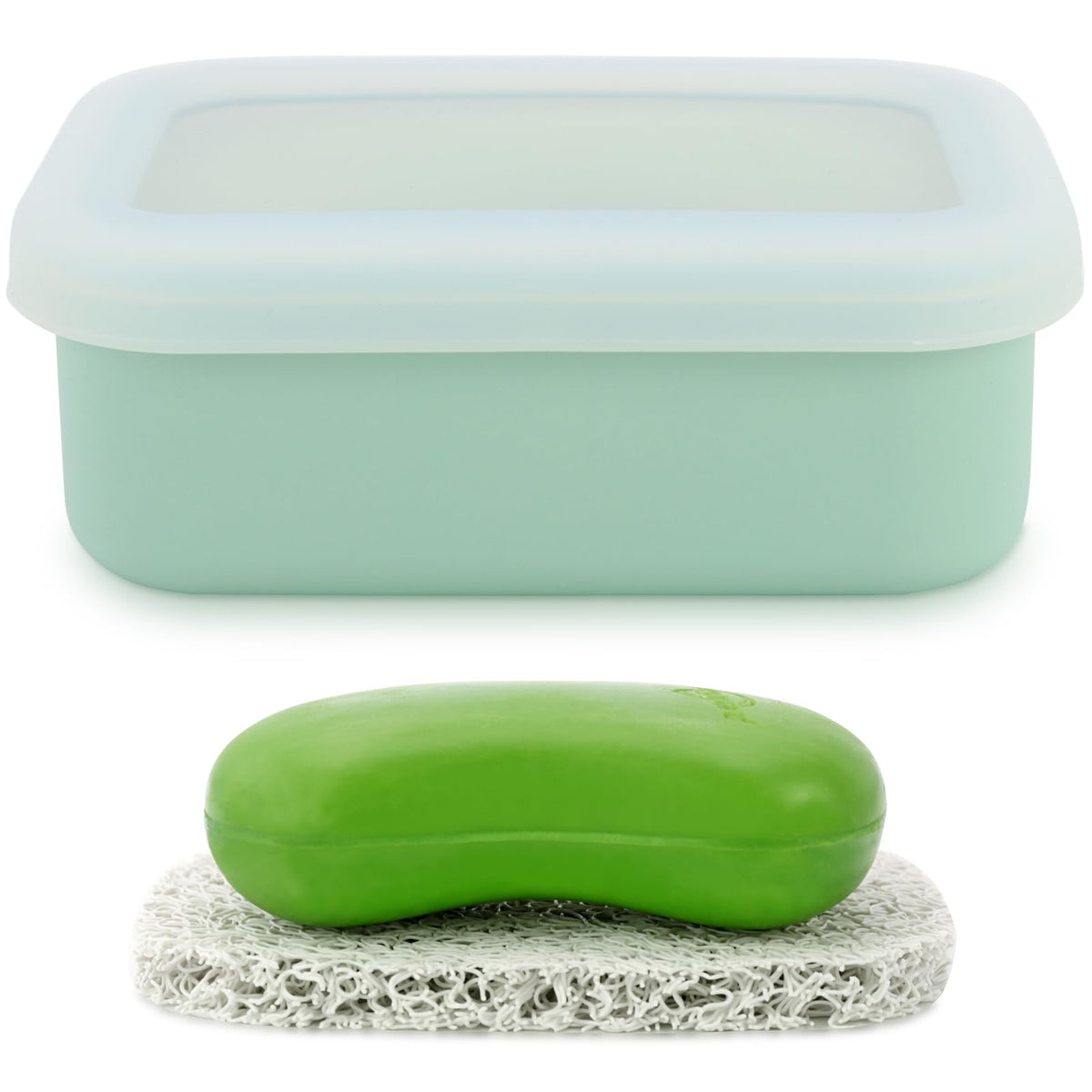 Travel Soap Case, Leak Proof Soap Container, Silicone Soap Box with Drainage Layer, Shatterproof Soap Holder for Travel, Camping, Gym(Off-White, Regular)