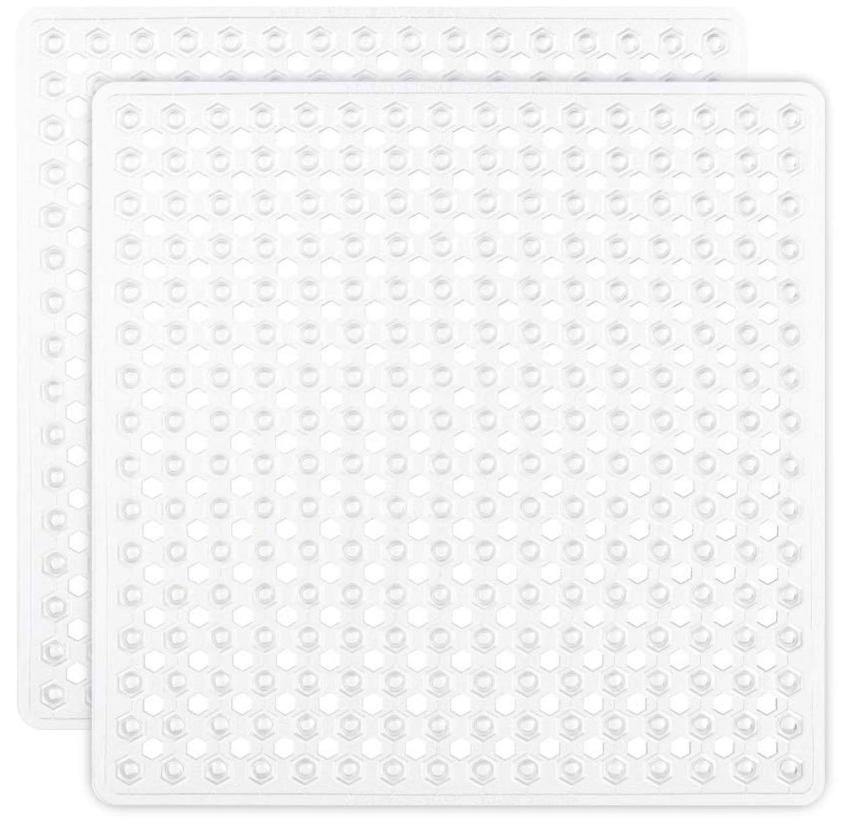 GORILLA GRIP Bath Tub Shower Mat, Bathtub Floor Liner, 35x16 Clear | Patented Large Mats, Machine Washable, Suction Cups and Drain Holes to Keep Tubs Clean, Soft on Feet, Bathroom Essentials