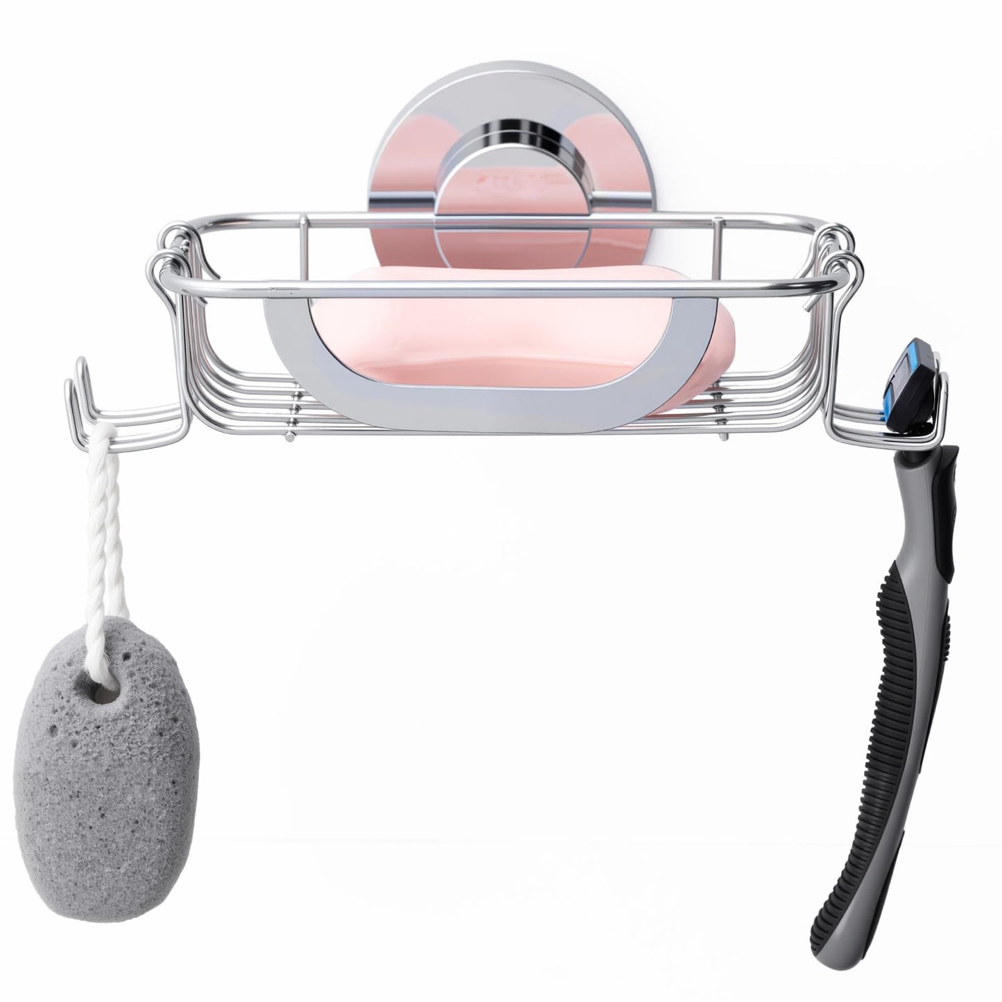 Soap Holder,Soap Dish,Suction Cup,with Hooks,Stainless Steel,Black | bar soap holder,storage soap & sponge for bathroom,shower,kitchen,sink,wall mounted,no drilling removable waterproof