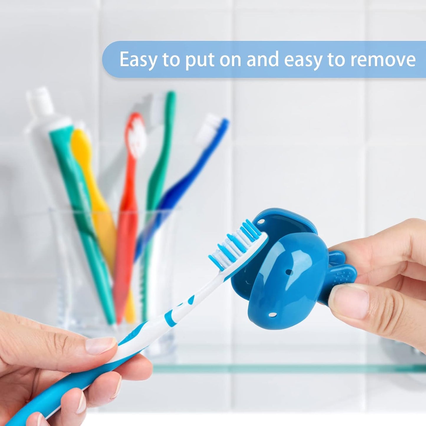 6 Pack Toothbrush Covers Portable Toothbrush Coverings Clips for Protectors Tooth Brush Storage Head Cover Cap Tooth Brush Covers for Kids Bathroom Home Travel Tooth Brush Case