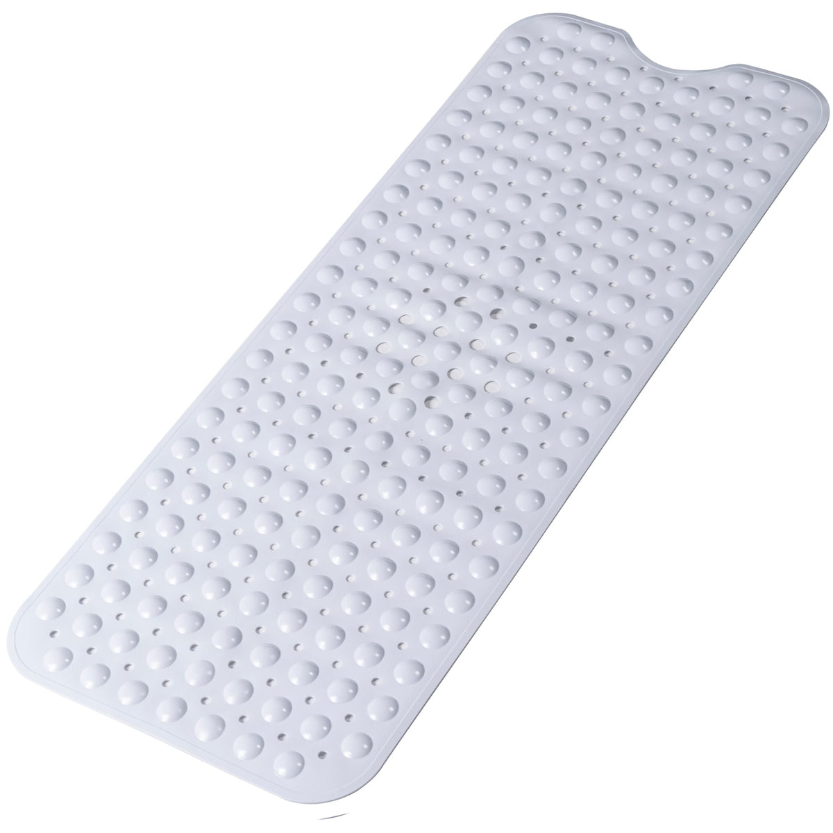 Bathtub and Shower Mats, 28 x 15 Inch Non-Slip Bath Mat, Machine Washable Bath Tub Mat with Suction Cups & Drain Holes for Bathroom, Beige
